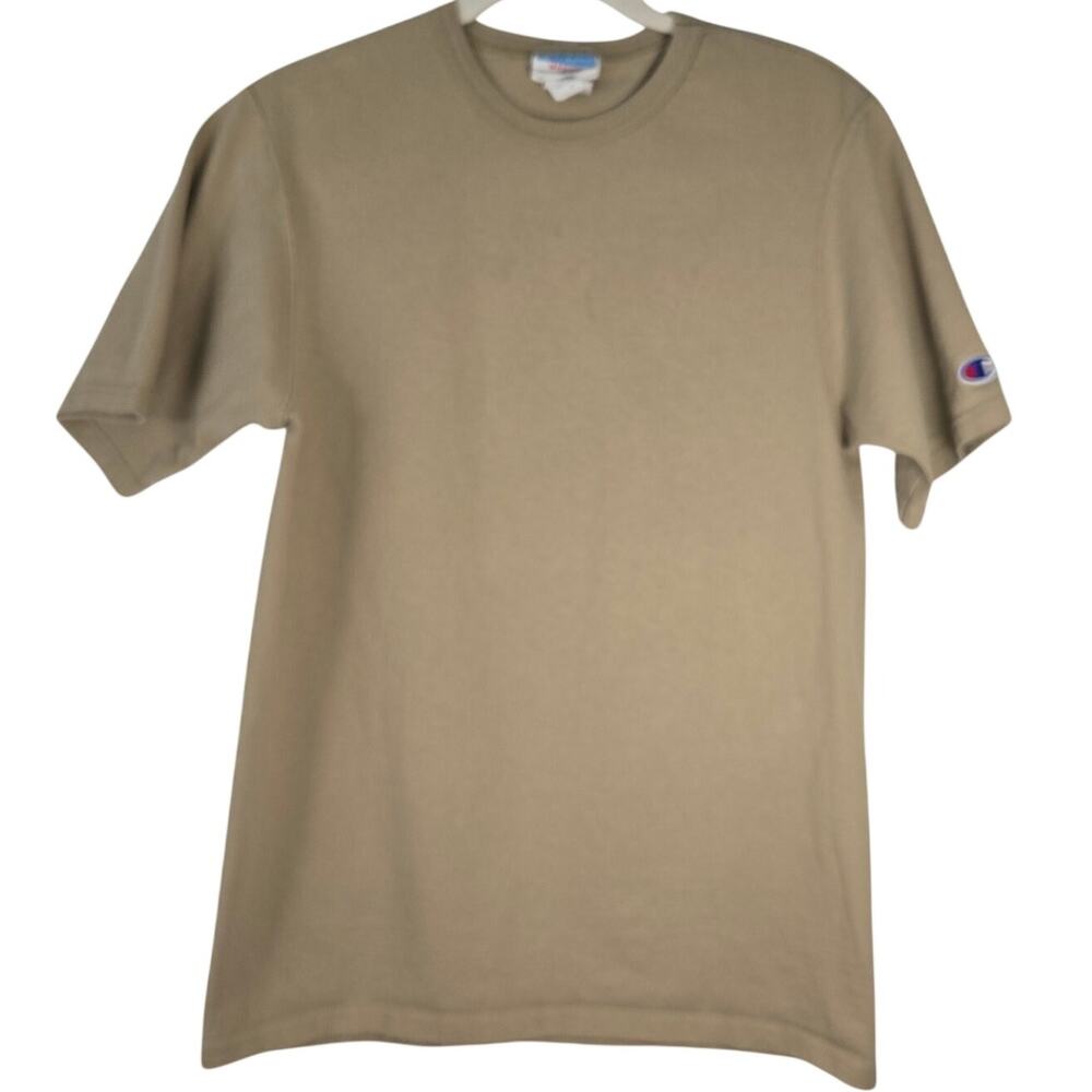 Y2K Champion Earth Tone Streetwear Vintage Blank Tee 100% Cotton Size Medium